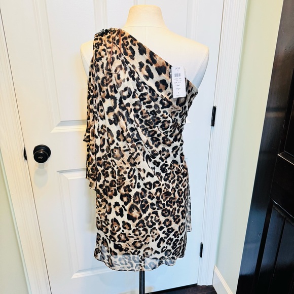 Cache Leopard Print One-Shoulder Dress - Picture 9 of 14